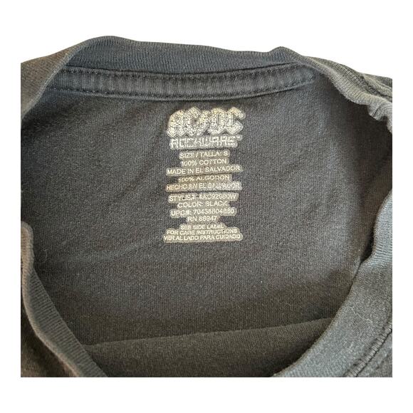 AC/DC Womens Black and Red Cannon For Those About To Rock T Shirt Size Small - Picture 2 of 3